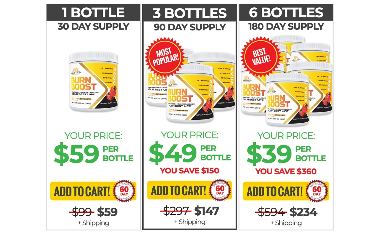 Fat Burn Boost Pricing