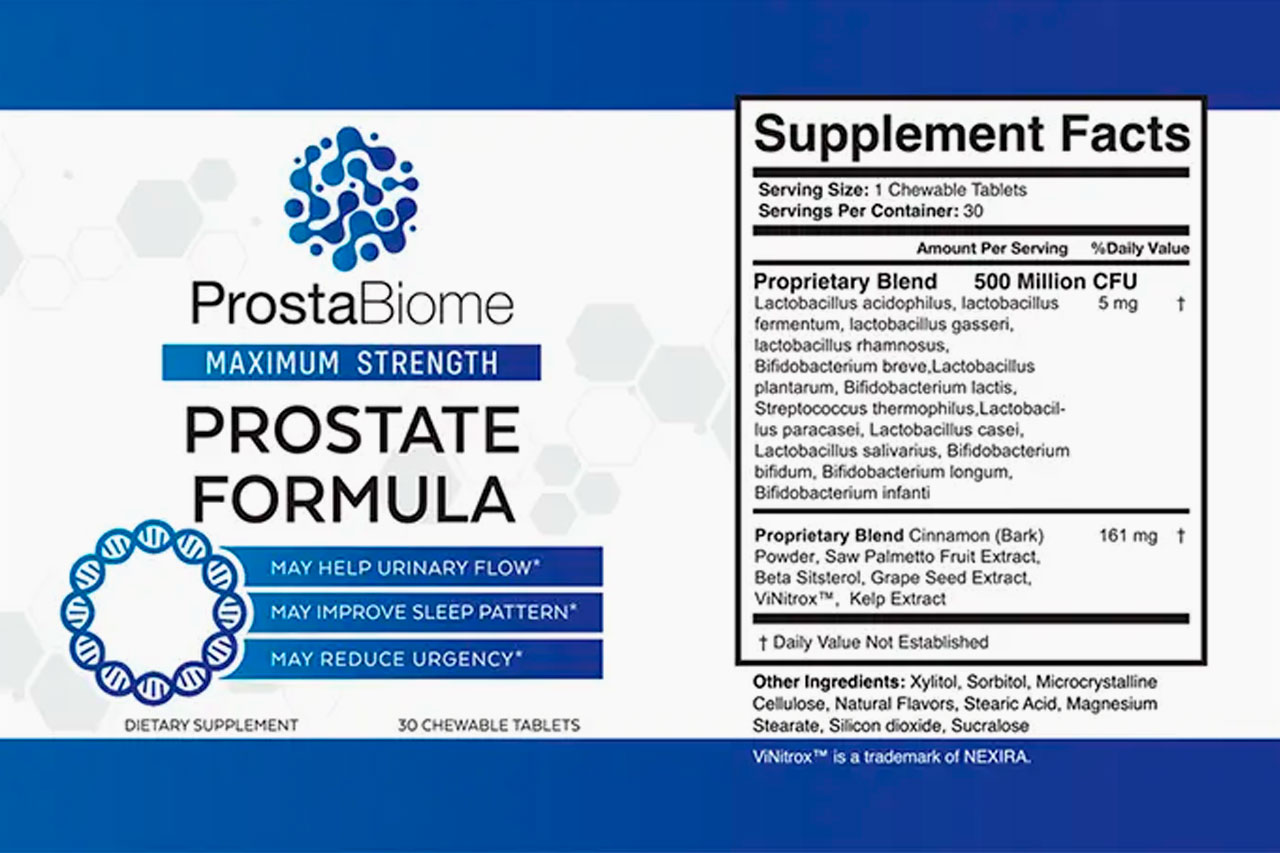 ProstaBiome Supplement Facts